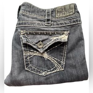 MCKENZIE Silver Slim Low Rise Boot Cut Women's Black Jeans Denim Size 30 X 32